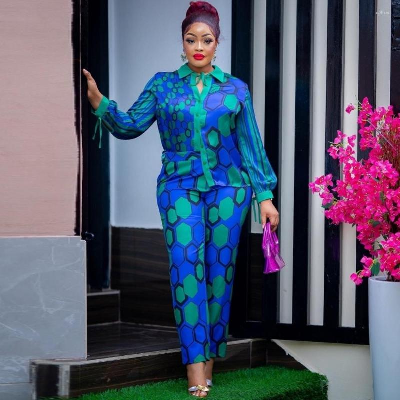 Ethnic Clothing 2 Two Piece Set Dashiki African Long Sleeve Blouse Tops And Pant Suits Spring Autumn Women Sheath Matching Fashion Outfit 
Ethnic Clothing 2 Two Piece Set Dashiki African Long Sleeve Blouse Tops And Pant Suits Spring Autumn Women Sheath Matching Fashion Outfit