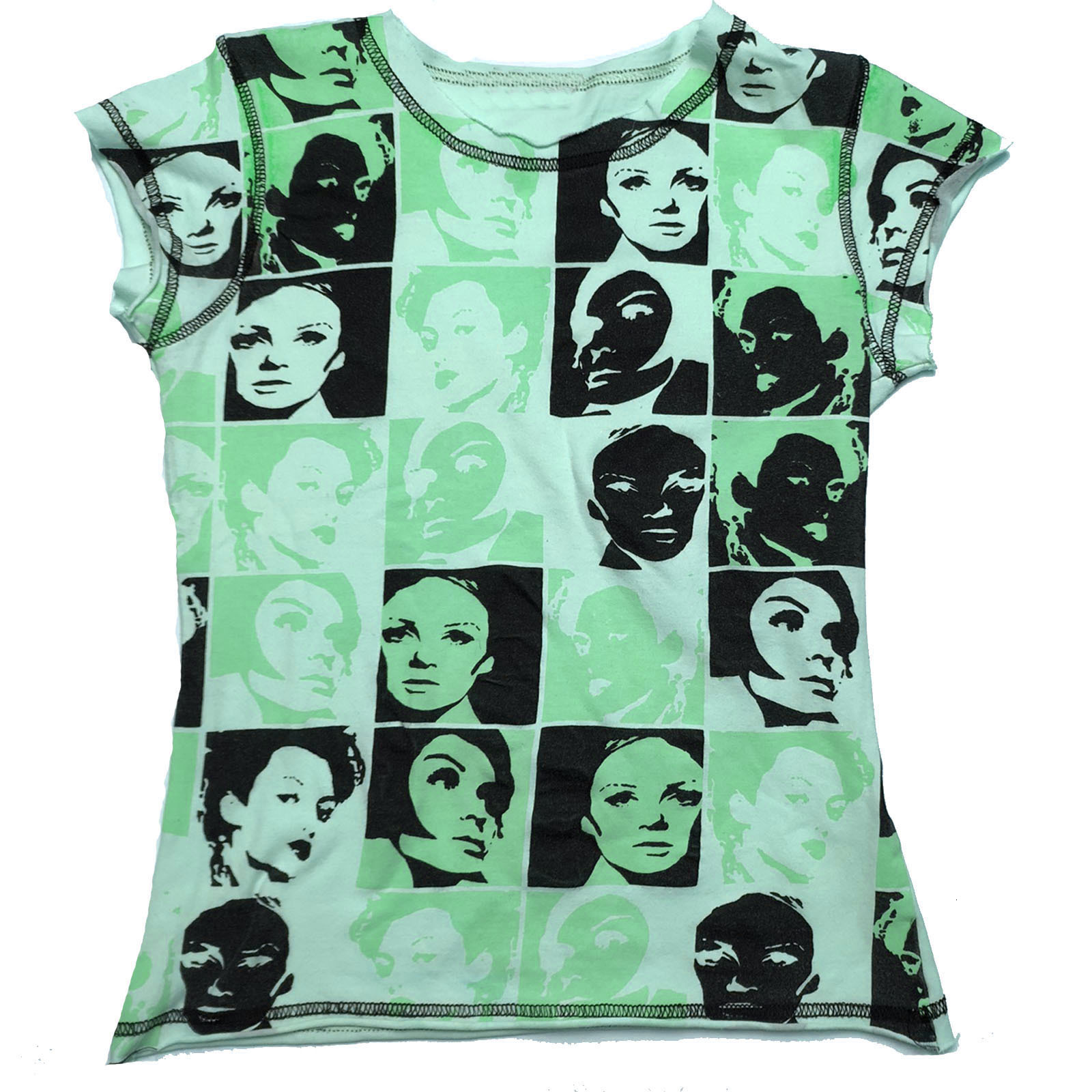 Women's T Shirt E girl Vintage Crop Top Y2K Aesthetic Face Portrait Graphic T shirt Harajuku Tie Dye Women Summer Sweats Tee Gothic Streetwear 23