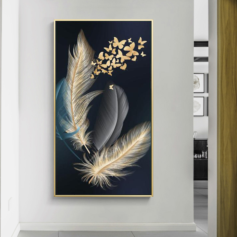 Modern Simple Gold Abstract Golden Feather Light Luxury Butterfly Entrance Interior Decorative Canvas Painting No Frame Cuadros
Modern Simple Gold Abstract Golden Feather Light Luxury Butterfly Entrance Interior Decorative Canvas Painting No Frame Cuadros