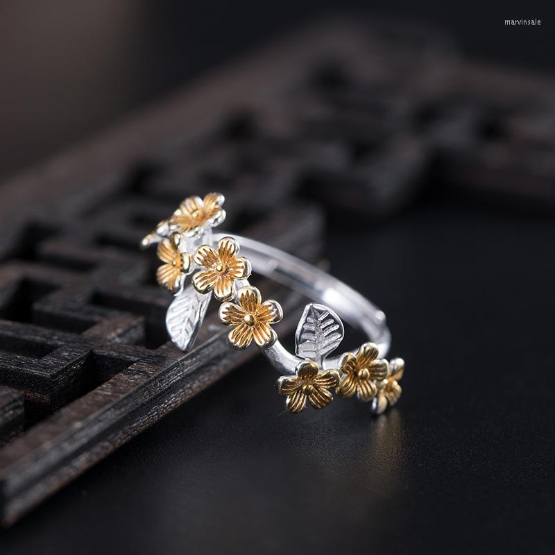 Cluster Rings S925 Sterling Silver Retro Temperament Color Separation Cherry Blossom Ring Female Simple Literary Ethnic Style Flower
Cluster Rings S925 Sterling Silver Retro Temperament Color Separation Cherry Blossom Ring Female Simple Literary Ethnic Style Flower