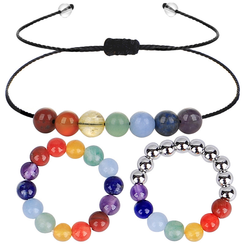 Handmade 7 Chakra Beaded Bracelet Charm Amethyst Agate Stone Bead Braid Bracelets Jewelry for Women Men
Handmade 7 Chakra Beaded Bracelet Charm Amethyst Agate Stone Bead Braid Bracelets Jewelry for Women Men