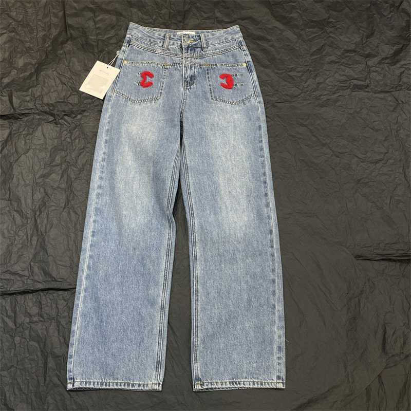 Women' Jeans designer Spring and Summer New High Definite Simple Style Towel Embroidery Water Wash Craft Waist Straight Tube Versatile Slim Pants EL5N, Blue9
Women' Jeans designer Spring and Summer New High Definite Simple Style Towel Embroidery Water Wash Craft Waist Straight Tube Versatile Slim Pants EL5N, Blue9