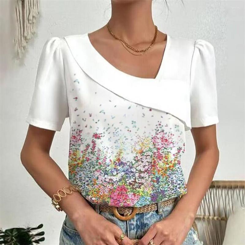 Women' Blouses Elegant Woman Shirt Casual Fashion Blouse Short Sleeve Loose Printed, White
Women' Blouses Elegant Woman Shirt Casual Fashion Blouse Short Sleeve Loose Printed, White