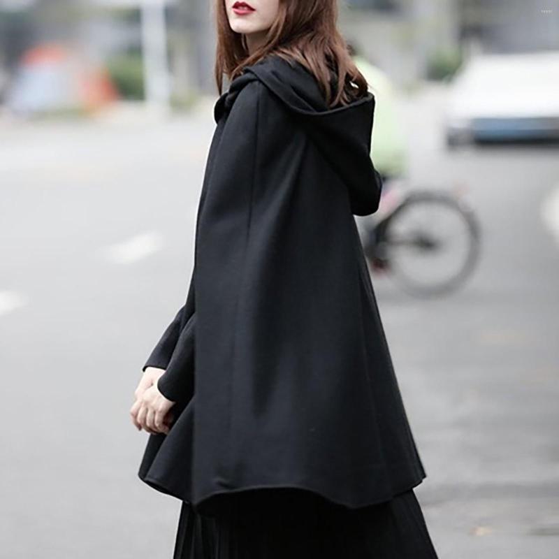 Women' Jackets Women Soft Vest Hooded Medium Cape Winter Vintage Overcoat Fashion Button Cloak Woolen Coat, Black
Women' Jackets Women Soft Vest Hooded Medium Cape Winter Vintage Overcoat Fashion Button Cloak Woolen Coat, Black