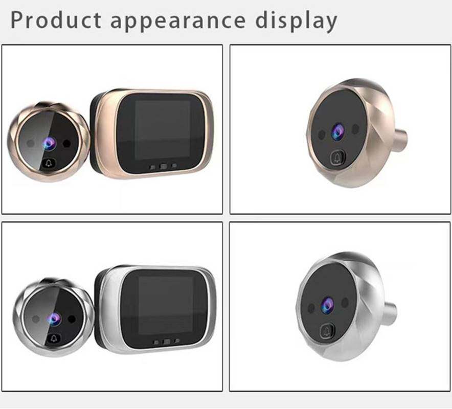 2.8 Inch Night Vision Visual Doorbell with Built-in Memory Camera for Taking Photos Circulating Storage Digital Electronic Cat Eyes DD1