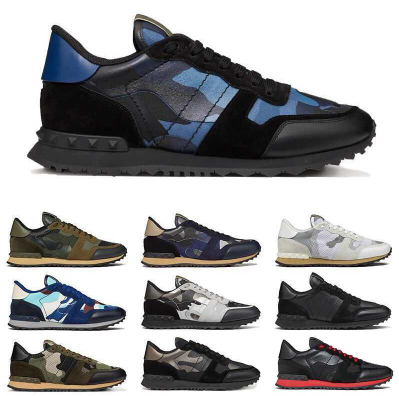 men women luxury designer shoes Rockrunner Sneakers in camouflage mesh fabric Rubber stud Triple Black White Grey mens trainers
men women luxury designer shoes Rockrunner Sneakers in camouflage mesh fabric Rubber stud Triple Black White Grey mens trainers