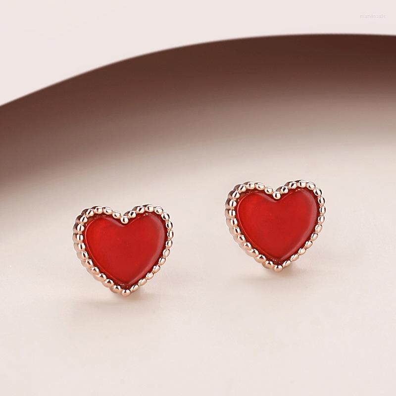 Stud Earrings S925 Sterling Silver Small Red Heart For Female Simple Agate Love Heart-shaped Fine Jewelry Accessories
Stud Earrings S925 Sterling Silver Small Red Heart For Female Simple Agate Love Heart-shaped Fine Jewelry Accessories