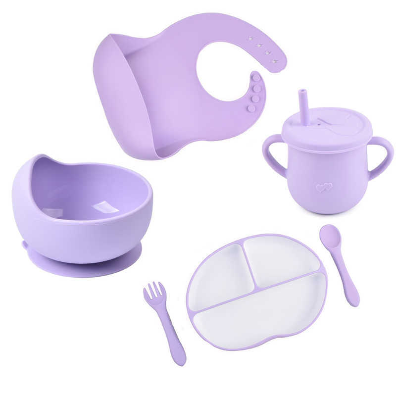 Cups Dishes Utensils 4/5/6PCS Baby Silicone Dinner Plate Non-slip Strong Sucker Dishes Bowl Bibs Cup Spoon Fork Sets BPA Free Children's Utensils AA230413
Cups Dishes Utensils 4/5/6PCS Baby Silicone Dinner Plate Non-slip Strong Sucker Dishes Bowl Bibs Cup Spoon Fork Sets BPA Free Children's Utensils AA230413