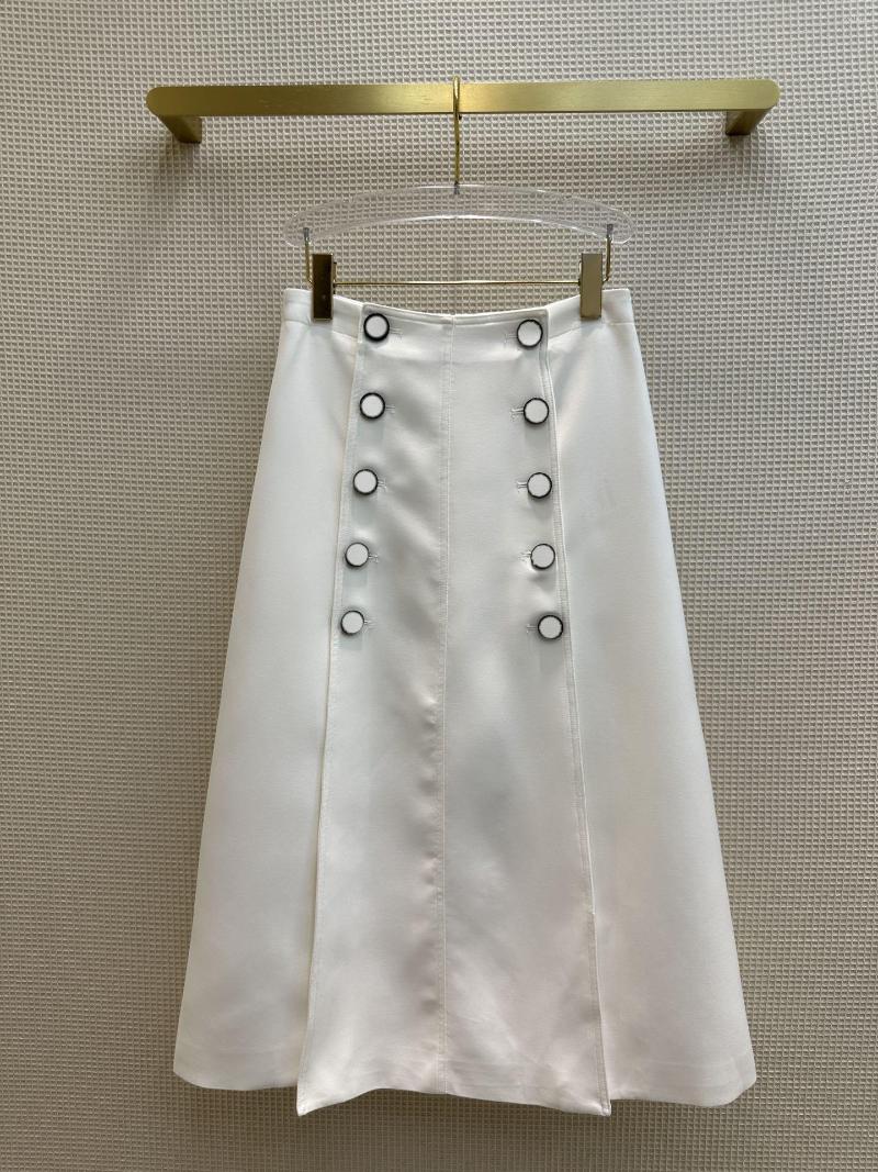Skirts Button Decoration Slit Half Skirt High Waist A-line Large Hemline, White
Skirts Button Decoration Slit Half Skirt High Waist A-line Large Hemline, White
