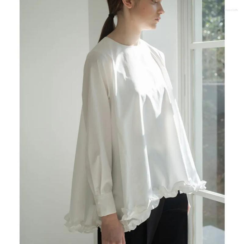 Women' Blouses 2023 Summer Round Neck Loose Ruffled French Style Commuter All-match Shirt, White
Women' Blouses 2023 Summer Round Neck Loose Ruffled French Style Commuter All-match Shirt, White