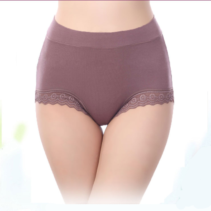 Women's Panties 193 roupas femininas Modal Panties High Waist Women Sexy Lace Underwear Womens Briefs Plus Size 4pcs/Lot 230414