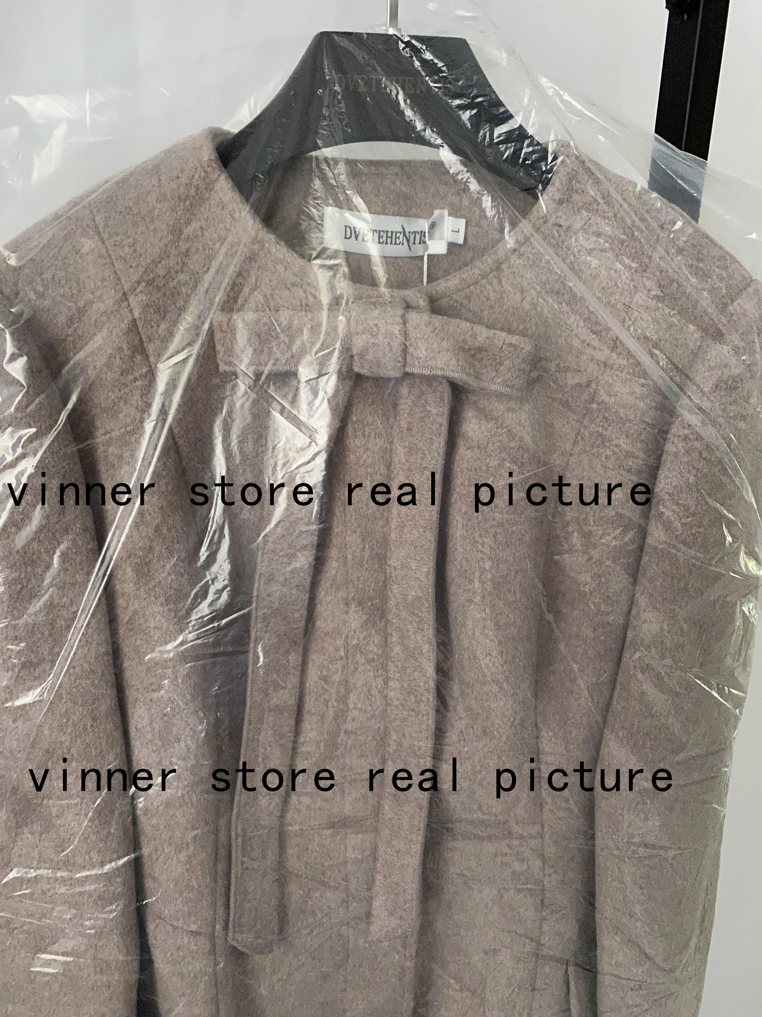 Women's Wool Blends Camel Long Bow Tie Woolen Coat Slim Fashion Coat casaco cropped feminino veste longue 231114