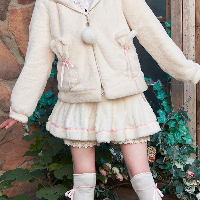 Skirts Adult Women Winter Warm Fleece Mini Pleated Pant Skirt Band Waist White Sweet Cute Lolita Costume Puffy, Milky
Skirts Adult Women Winter Warm Fleece Mini Pleated Pant Skirt Band Waist White Sweet Cute Lolita Costume Puffy, Milky