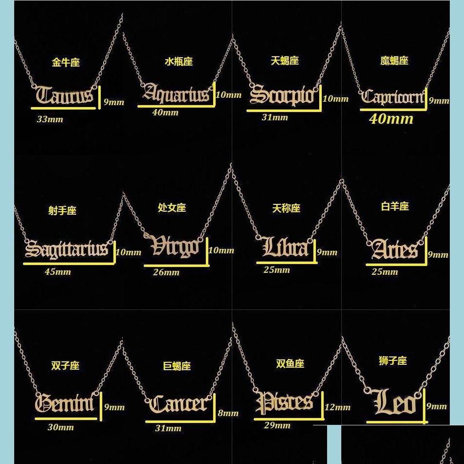Pendant Necklaces Personalized Gold Letter Zodiac Necklace Constellation Custom Stainless Steel Old English Birthday Jewel Drop Deli Dhto1
Pendant Necklaces Personalized Gold Letter Zodiac Necklace Constellation Custom Stainless Steel Old English Birthday Jewel Drop Deli Dhto1