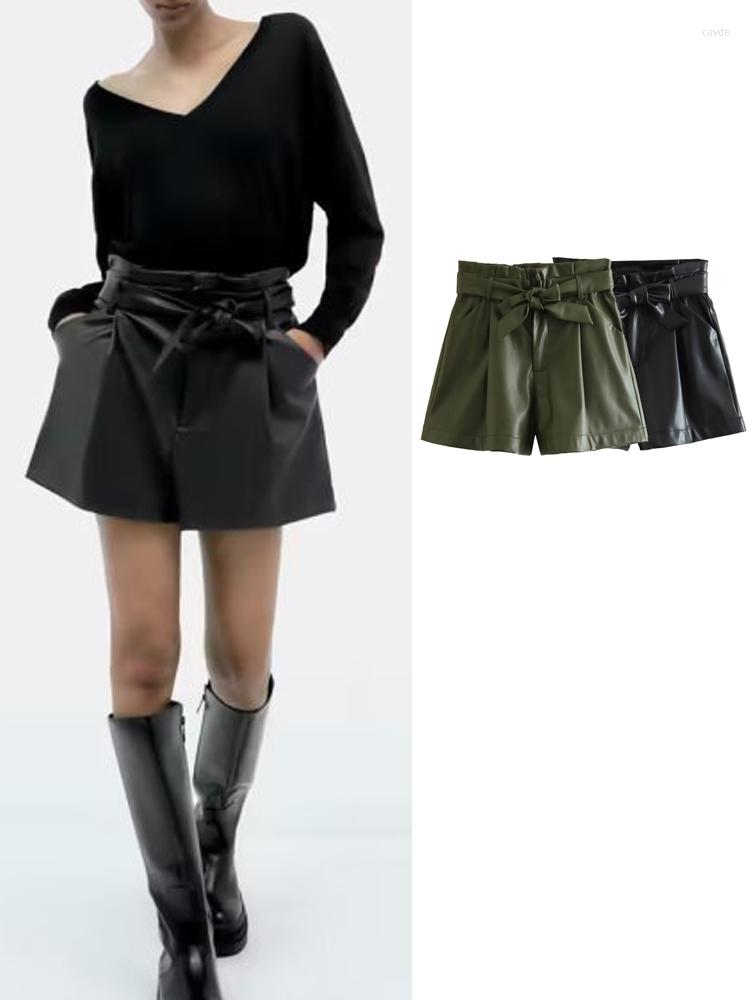 Women's Shorts KJMYYX 2023 Women's Summer Elegant Temperament Mini Female Fashion Sexy Belt Solid High Waist Loose Leather, As026black
Women's Shorts KJMYYX 2023 Women's Summer Elegant Temperament Mini Female Fashion Sexy Belt Solid High Waist Loose Leather, As026black