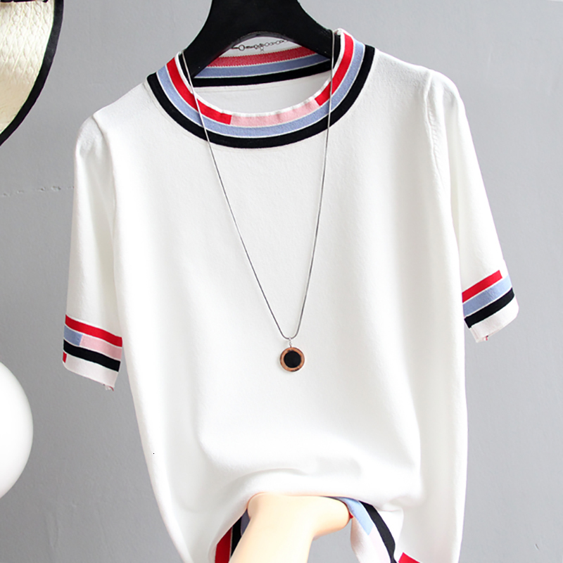 Women's T-Shirt Tee Shirt Femme Knitted T Shirt Women Summer Tops Short Sleeve Tshirt Korean Style Womens Clothes Camisetas De Mujer Para Verano 230414, Pink
Women's T-Shirt Tee Shirt Femme Knitted T Shirt Women Summer Tops Short Sleeve Tshirt Korean Style Womens Clothes Camisetas De Mujer Para Verano 230414, Pink
