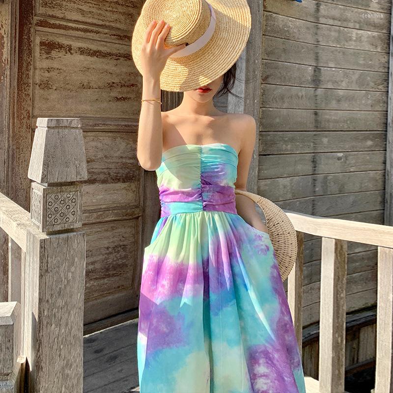 Casual Dresses Tie Dye Style Dress For Women Summer Beach Vacation Strapless Gowns Fashion Sexy Backless Female Ladies, Multi
Casual Dresses Tie Dye Style Dress For Women Summer Beach Vacation Strapless Gowns Fashion Sexy Backless Female Ladies, Multi