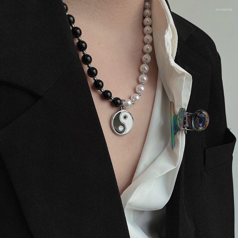 Pendant Necklaces Tai Ji Eight Trigrams Comma Yin Yang Pearl Bead Chinese Philosophy Taoist Symbol Choker Jewelry Unisex
Pendant Necklaces Tai Ji Eight Trigrams Comma Yin Yang Pearl Bead Chinese Philosophy Taoist Symbol Choker Jewelry Unisex