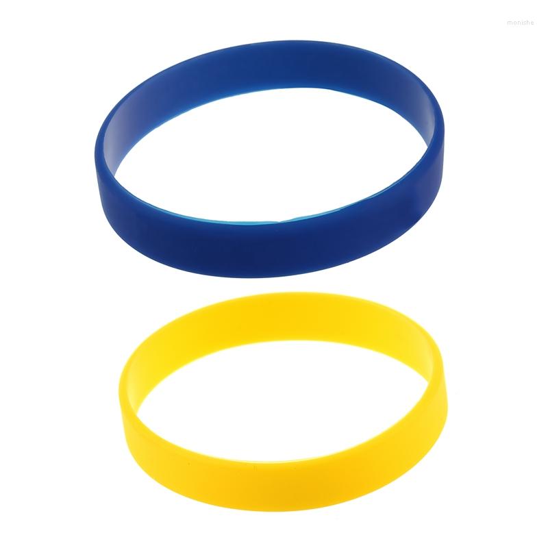 Bangle 2 Pcs Fashion Silicone Rubber Elasticity Wristband Wrist Band Yellow & Dark Blue
Bangle 2 Pcs Fashion Silicone Rubber Elasticity Wristband Wrist Band Yellow & Dark Blue
