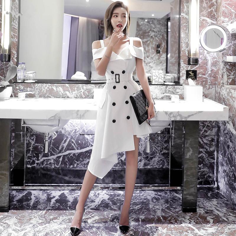 Casual Dresses Women Summer Sexy Dress Off The Shoulder Party Irregular White Suspender Double Breasted Slim Long Office Club Midi 2023
Casual Dresses Women Summer Sexy Dress Off The Shoulder Party Irregular White Suspender Double Breasted Slim Long Office Club Midi 2023