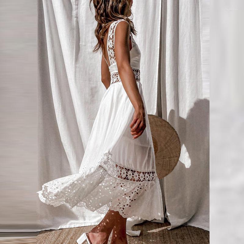 Casual Dresses Fashion White Cotton Long Slip Women' Dress Lace Sleeveless Solid Color Hollow Out Panel Elegant For Women
Casual Dresses Fashion White Cotton Long Slip Women' Dress Lace Sleeveless Solid Color Hollow Out Panel Elegant For Women