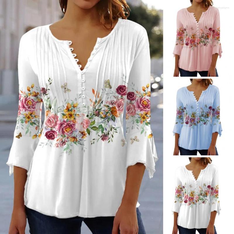 Women' Blouses Three-quarter Sleeves Buttons Match Pants Commute Summer Spring Shirt Women Blouse Garment, Pink
Women' Blouses Three-quarter Sleeves Buttons Match Pants Commute Summer Spring Shirt Women Blouse Garment, Pink
