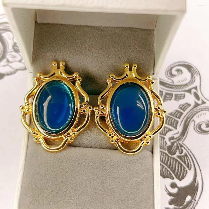 Stud Earrings Sapphire Vintage Carved Medieval Court Style French Elegant Versatile Temperament Western Antique Earstuds Earclip
Stud Earrings Sapphire Vintage Carved Medieval Court Style French Elegant Versatile Temperament Western Antique Earstuds Earclip