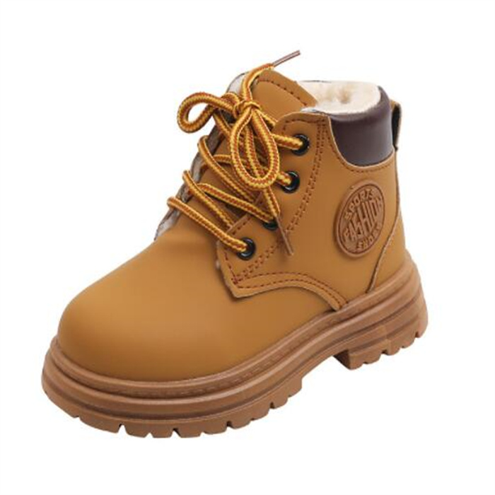 Children's Snow Boots New Winter Kids Shoes Boys Girls Wool Warm Martin Boot Side Zipper Toddler Baby Short Boots