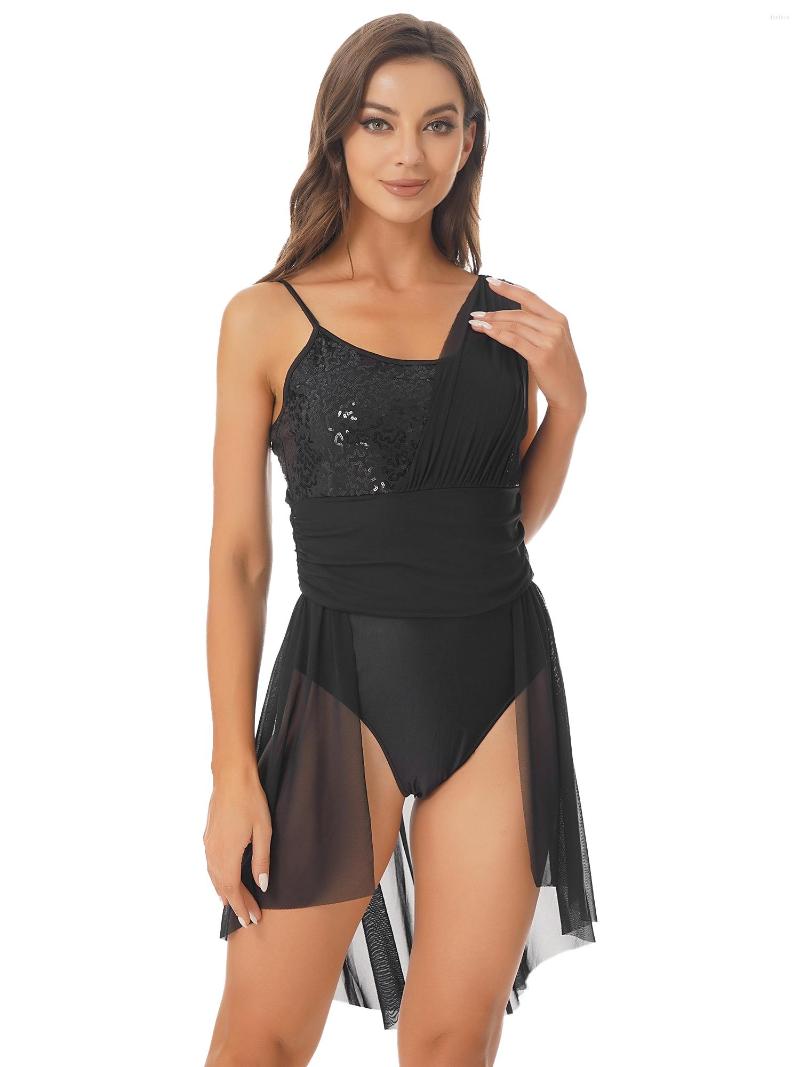 Stage Wear Sparkling Sequins Ballet Leotard Latin Dress Womens Ruched Sleeveless Gymnastic Bodysuit Ice Skating Dresses Show Clothes, Black
Stage Wear Sparkling Sequins Ballet Leotard Latin Dress Womens Ruched Sleeveless Gymnastic Bodysuit Ice Skating Dresses Show Clothes, Black