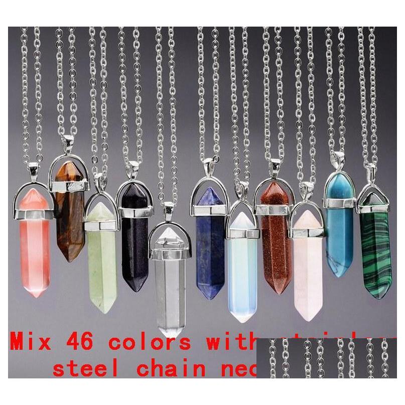 Pendant Necklaces Necklace Jewelry Healing Crystals Amethyst Rose Quartz Bead Chakra Point Women Men Natural Stone Pendants Leather Dhbin
Pendant Necklaces Necklace Jewelry Healing Crystals Amethyst Rose Quartz Bead Chakra Point Women Men Natural Stone Pendants Leather Dhbin