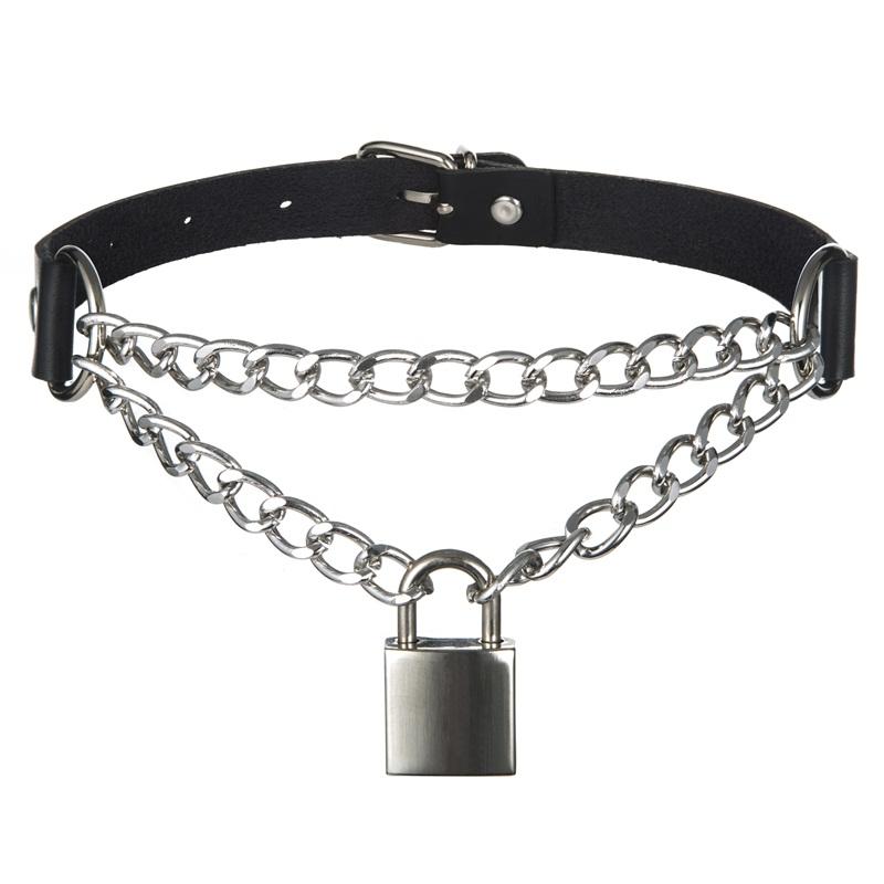 Choker Punk Lock Chain Necklace Leather Collar Goth Padlock Pendant Women Gothic Emo Kawaii Witch Rave Jewelry Chokers
Choker Punk Lock Chain Necklace Leather Collar Goth Padlock Pendant Women Gothic Emo Kawaii Witch Rave Jewelry Chokers