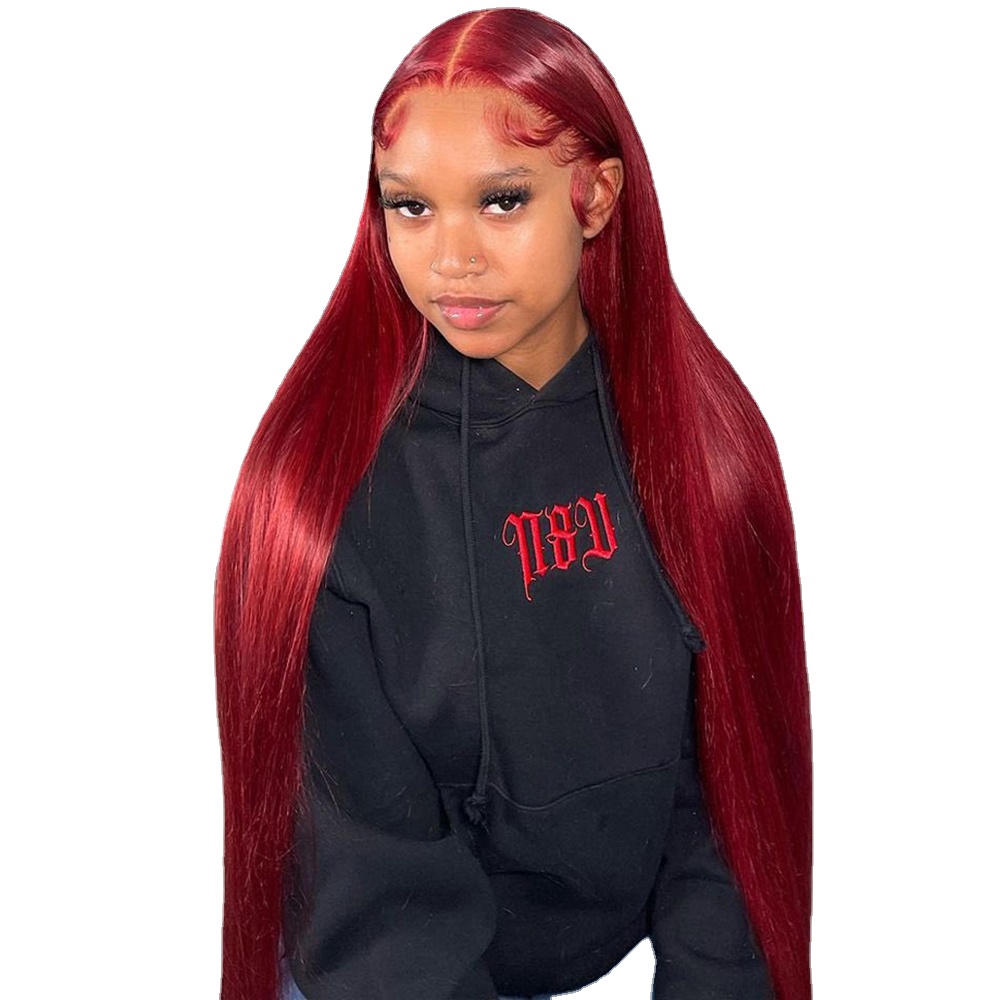 Burgundy 99J Straight Lace Front Wig HD Transparent Lace Frontal Human Hair Wigs PrePlucked Red Colored Brazilian Wig For Women, 13x4 lace wig
Burgundy 99J Straight Lace Front Wig HD Transparent Lace Frontal Human Hair Wigs PrePlucked Red Colored Brazilian Wig For Women, 13x4 lace wig