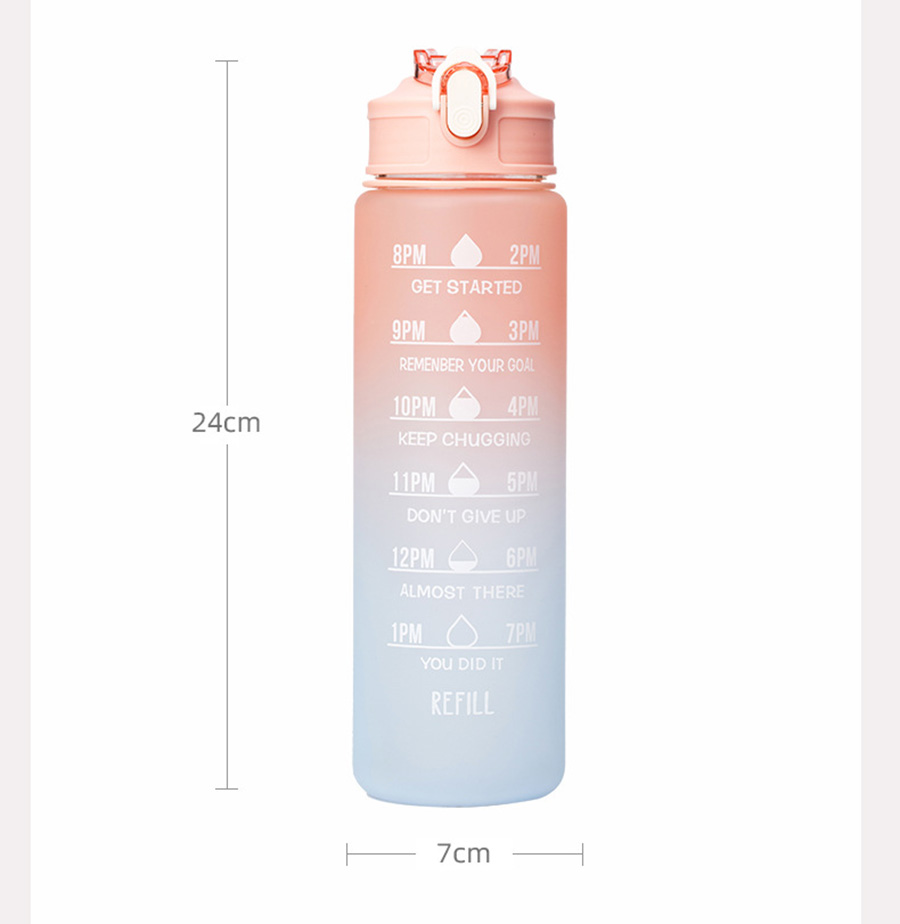Smart Water Bottle Rainbow Frosted Gradient Color Sports Water Bottle High Temperature Resistant Graduated Straw Plastic Water Cup, Blue
Smart Water Bottle Rainbow Frosted Gradient Color Sports Water Bottle High Temperature Resistant Graduated Straw Plastic Water Cup, Blue