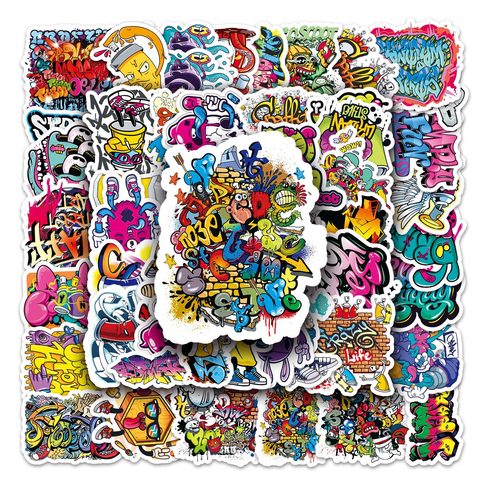 50Pcs Wholesale Fashuon Street Stickers Waterproof Sticker For Luggage Laptop Guitar Skateboard Notebook Water Bottle Phone Case Car Decals, Multi-color
50Pcs Wholesale Fashuon Street Stickers Waterproof Sticker For Luggage Laptop Guitar Skateboard Notebook Water Bottle Phone Case Car Decals, Multi-color