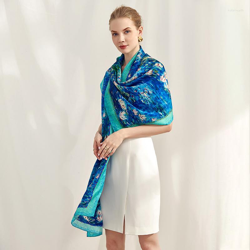 Scarves Spring And Summer Mulberry Silk Digital Long Towel Monet Water Lily Picture Gift Scarf Shawl
Scarves Spring And Summer Mulberry Silk Digital Long Towel Monet Water Lily Picture Gift Scarf Shawl