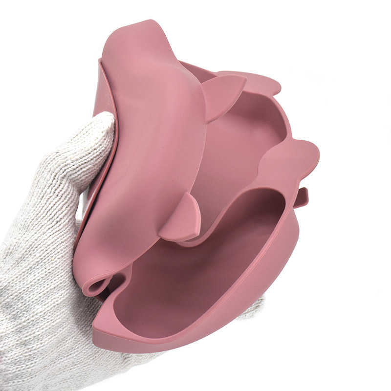 Cups Dishes Utensils 3Pcs/Set Baby Training Silicone Plate With Fork SPoon Baby Cartoon Dinner Plate Set With Sucker Portable Kids Feeding Food Bowl A