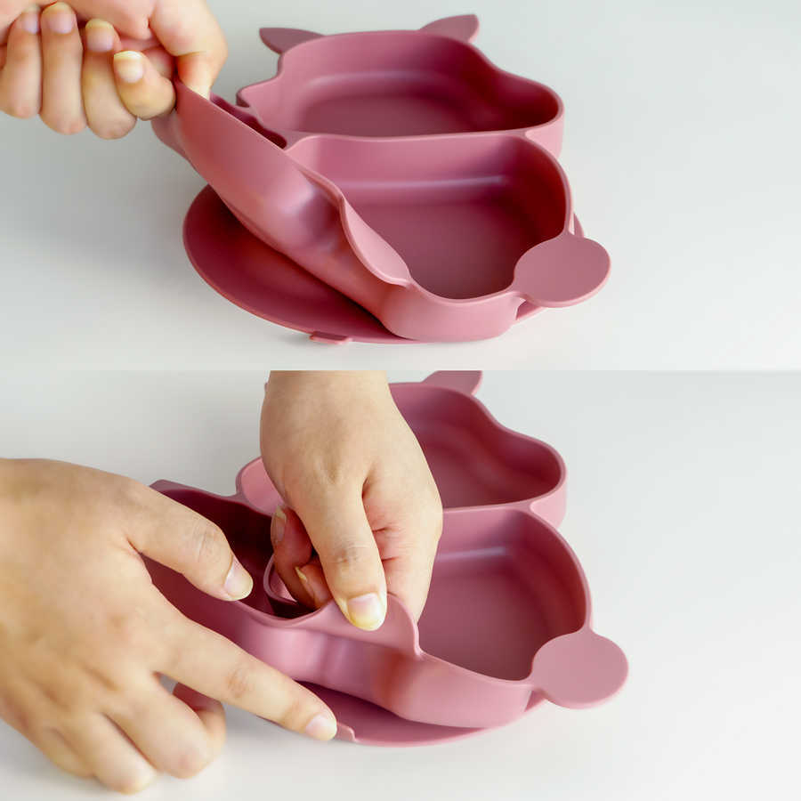 Cups Dishes Utensils 8pcs/Set Children's Tableware Silicone Dishes For Baby Feeding Set Sucker Bowl Cup Waterproof Bib Spoon Fork Baby Stuff AA23