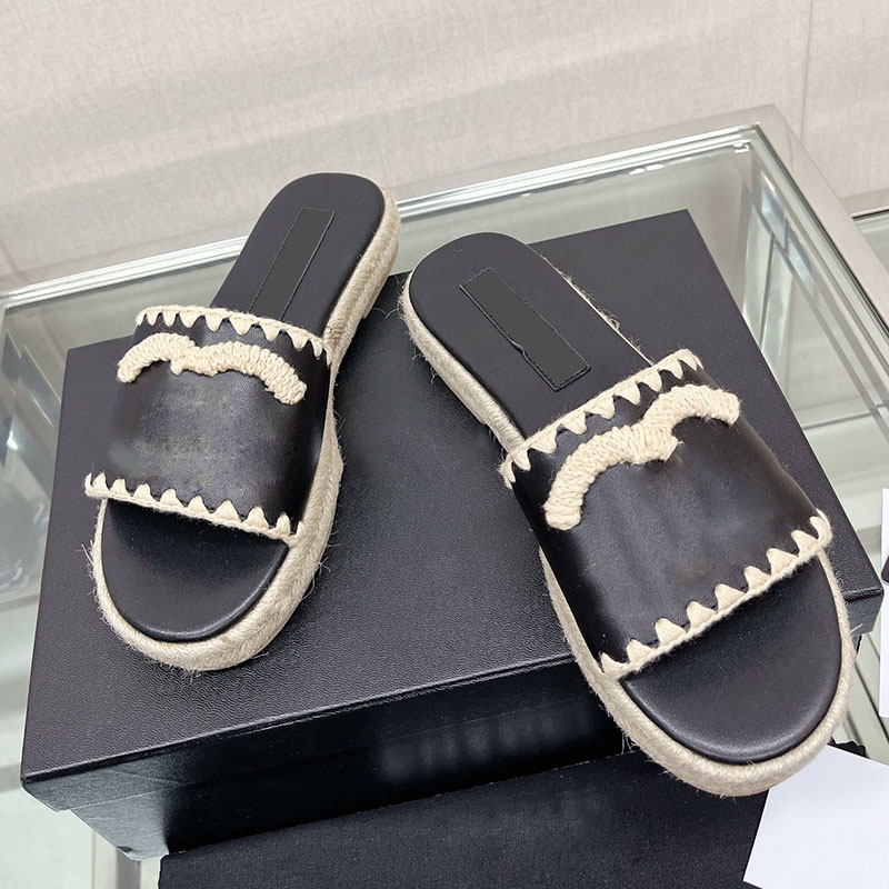 Designer Womens Sandals Retro Slippers Slip On With Braided Hemp Rope Slides Lambskin Platform Heels Espadrilles Rubber Sole Leisure Beach Shoe Slingback Mule, Shoes box
Designer Womens Sandals Retro Slippers Slip On With Braided Hemp Rope Slides Lambskin Platform Heels Espadrilles Rubber Sole Leisure Beach Shoe Slingback Mule, Shoes box