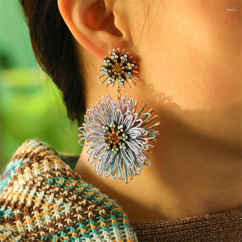 Dangle Earrings Bohemian Daisy Handmade Chrysanthemum Flower Wire Earring Woman Summer Colorful Eardrop Hanging Jewelry Organizer 
Dangle Earrings Bohemian Daisy Handmade Chrysanthemum Flower Wire Earring Woman Summer Colorful Eardrop Hanging Jewelry Organizer
