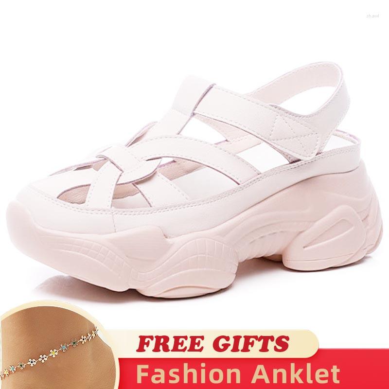 Sandals 6cm Genuine Leather Hollow Women Summer Platform Wedge Breathable Comfortable Shoes Ladies Fashion Hook&Loop, White
Sandals 6cm Genuine Leather Hollow Women Summer Platform Wedge Breathable Comfortable Shoes Ladies Fashion Hook&Loop, White