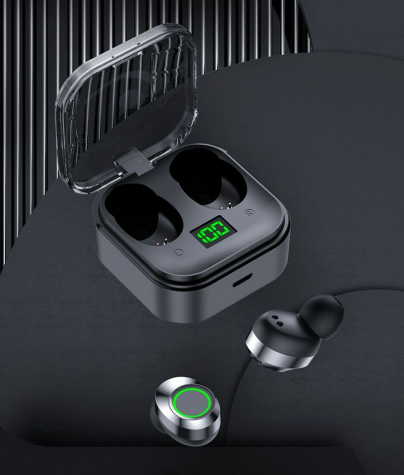 Wireless Earphone In-ear Earphone TWS Bluetooth headphone Sport Earphone YDmini Model Two Earbuds with built-in Microphone LED display high Quality He