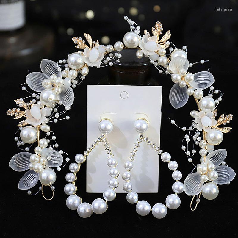 Hair Clips Elegant Girls Bridal Headbands And Earrings Set Imitated Pearl Headdress Flower Wreath Bride Head Hoop Wedding Jewelry
Hair Clips Elegant Girls Bridal Headbands And Earrings Set Imitated Pearl Headdress Flower Wreath Bride Head Hoop Wedding Jewelry