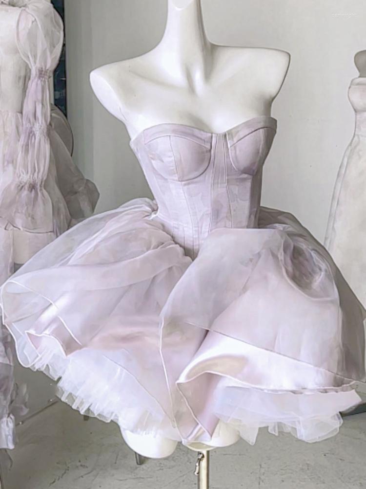 Casual Dresses Purple Print Sweet Elegant Dress Women Backless France Fairy Party Mini Female Chiffon Korean Style Summer 2023
Casual Dresses Purple Print Sweet Elegant Dress Women Backless France Fairy Party Mini Female Chiffon Korean Style Summer 2023