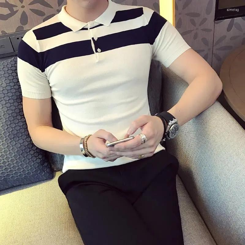 Men's T Shirts 2023 Summer T-shirt Men's Short Sleeve Korean Version Trend Slim Lapel Half Knitted Ice Silk Tide Brand Color, Black
Men's T Shirts 2023 Summer T-shirt Men's Short Sleeve Korean Version Trend Slim Lapel Half Knitted Ice Silk Tide Brand Color, Black