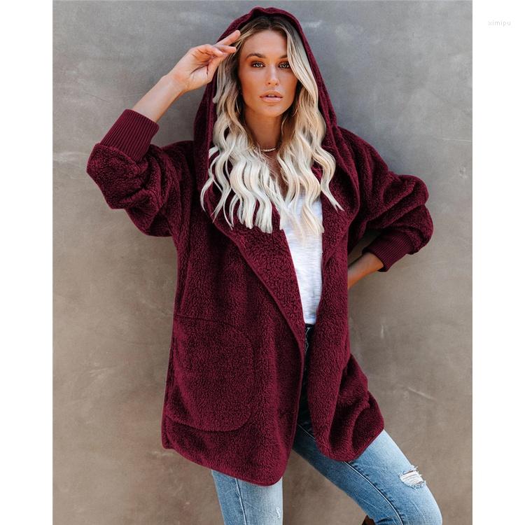 Women' Fur Female Flannel Sherpa Flocking Hooded Winter Warm Fleece Trench Coat, Blue
Women' Fur Female Flannel Sherpa Flocking Hooded Winter Warm Fleece Trench Coat, Blue