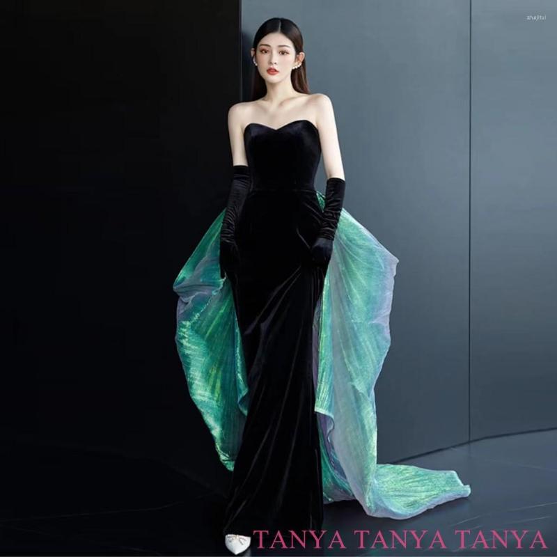 Party Dresses Classy Vintage Mermaid Prom Dress With Distinctive Train Strapless Sleeveless Backless Woman Cocktail Evening Gown SWD951, Picture color
Party Dresses Classy Vintage Mermaid Prom Dress With Distinctive Train Strapless Sleeveless Backless Woman Cocktail Evening Gown SWD951, Picture color
