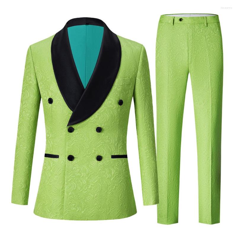 Men's Suits 2023 European And American Style Jacquard Double-breasted Solid Color Suit Green Fruit Collar Men's Dress Two-piece Set Of, Blue
Men's Suits 2023 European And American Style Jacquard Double-breasted Solid Color Suit Green Fruit Collar Men's Dress Two-piece Set Of, Blue