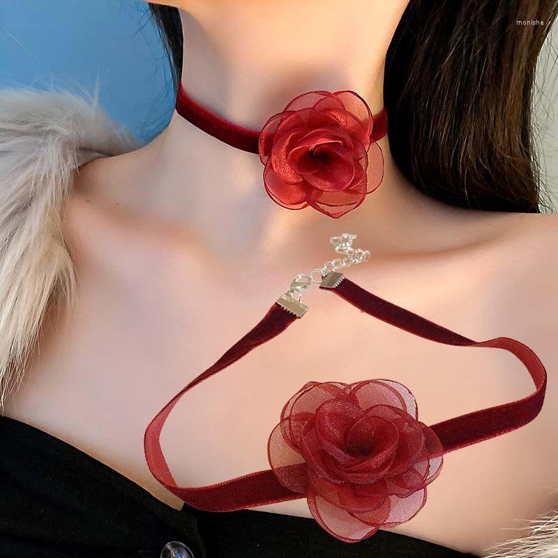 Choker Fashion Rose Flower Organza Necklace Chokers For Women Gir'ls Lace Neckband Collar Pary Wedding Chocker Club Party Sexy Jewelry
Choker Fashion Rose Flower Organza Necklace Chokers For Women Gir'ls Lace Neckband Collar Pary Wedding Chocker Club Party Sexy Jewelry