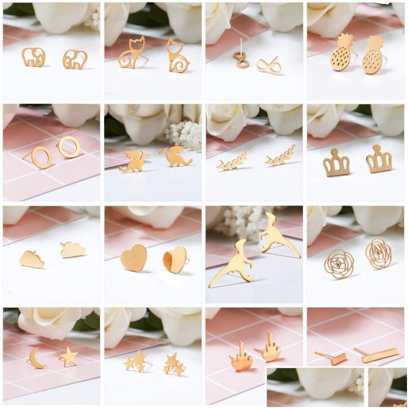 Stud Women Golden Earrings Stainless Steel Carnations For Girls Animal Heart Leaves Cat Minimalist Jewelry Drop Delivery Dhgarden Dhyil
Stud Women Golden Earrings Stainless Steel Carnations For Girls Animal Heart Leaves Cat Minimalist Jewelry Drop Delivery Dhgarden Dhyil