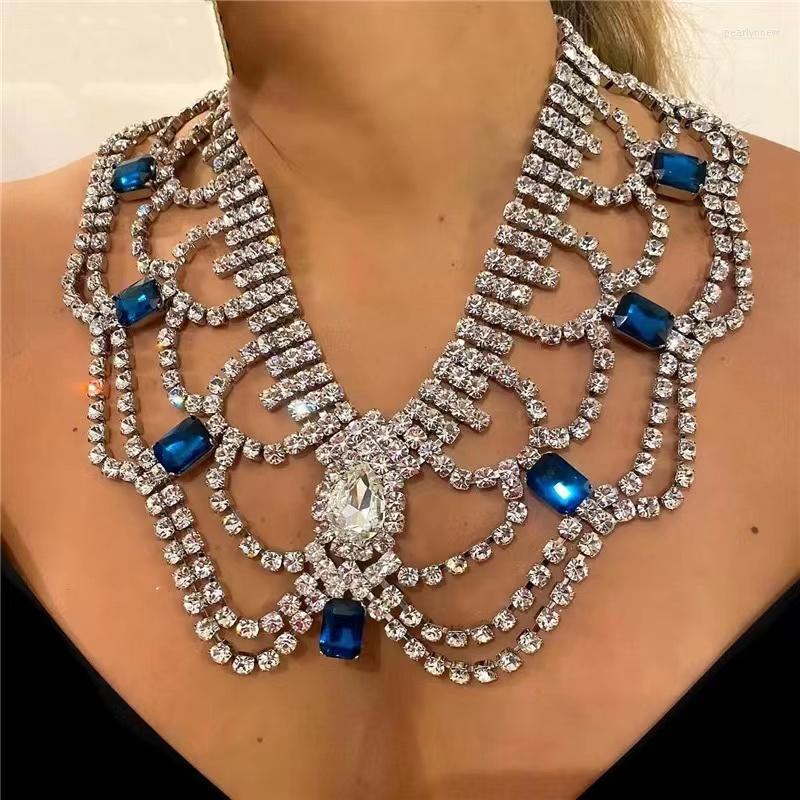Chains Bohemian Fashion Multi-layer Rhinestone Droplet Pendant Choke Necklace Girls High Grade Shiny Crystal Jewelry
Chains Bohemian Fashion Multi-layer Rhinestone Droplet Pendant Choke Necklace Girls High Grade Shiny Crystal Jewelry